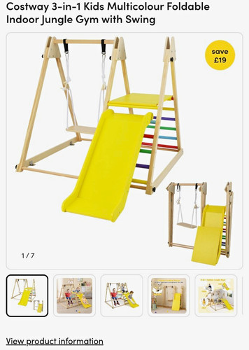 Costway foldable wooden - costway, 3-in-1