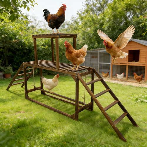 Xxl wooden chicken perch - chicken, for