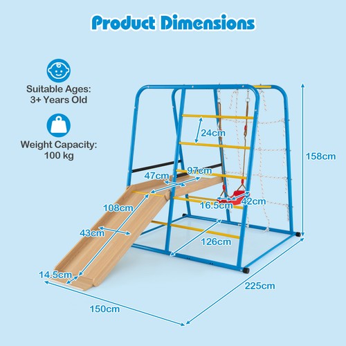 Metal jungle gym with - jungle,